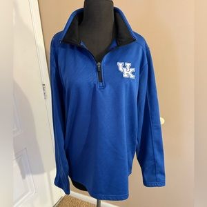 University of Kentucky Wildcats 1/4 zip blue pullover, size Medium